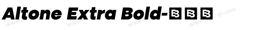 Altone Extra Bold字体转换